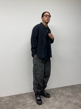 「CPCM」｜「アイテム（カーゴパンツ）」を使った、KENTA SARUさん（メンズ・182cm）の秋コーディネート