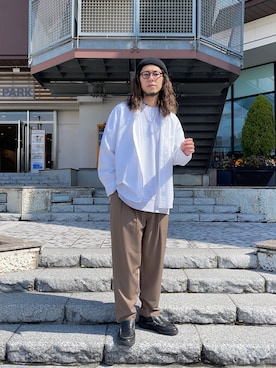 「CPCM（シーピーシーエム）のアイテム（アクセサリー）」を使った、KENTA SARUさん（メンズ・182cm）の春コーディネート