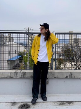 「CPCM（シーピーシーエム）のアイテム（キャップ）」を使った、KENTA SARUさん（メンズ・182cm）の春コーディネート