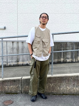 「pearl（パール）のアイテム」を使った、KENTA SARUさん（メンズ・182cm）の夏コーディネート