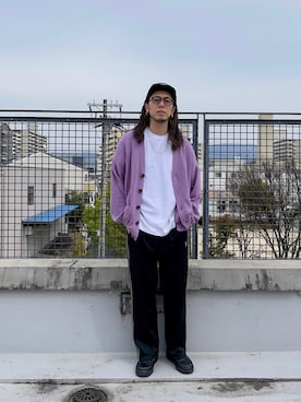 「CPCM（シーピーシーエム）のアイテム（キャップ）」を使った、KENTA SARUさん（メンズ・182cm）の春コーディネート