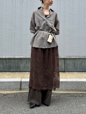 「URBAN RESEARCH DOORS(アーバンリサーチドアーズ)のアイテム(ネックレス)」を使った、まつお ゆいさん(レディース・163cm)の秋コーディネート