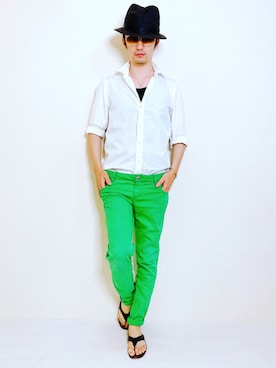 「Finamore（フィナモレ）のアイテム」を使った、Hamakeiさん（メンズ・167cm）の夏コーディネート