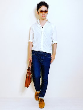 「Finamore（フィナモレ）のアイテム」を使った、Hamakeiさん（メンズ・167cm）の夏コーディネート