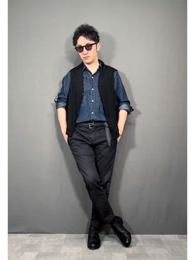 「PADRONE（パドローネ）のアイテム」を使った、Hamakeiさん（メンズ・167cm）の夏コーディネート