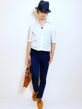 「Finamore（フィナモレ）のアイテム」を使った、Hamakeiさん（メンズ・167cm）の夏コーディネート