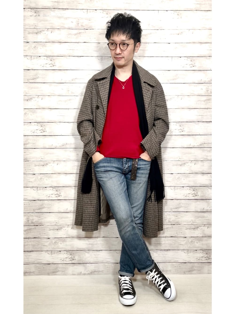 ADAM ET ROPE'（アダムエロペ）の「【HYBRID TWEED】ステンカラー