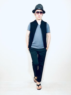 「Paul Smith（ポールスミス）のアイテム（シューズ）」を使った、Hamakeiさん（メンズ・167cm）の夏コーディネート