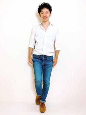 「Finamore（フィナモレ）のアイテム」を使った、Hamakeiさん（メンズ・167cm）の秋コーディネート