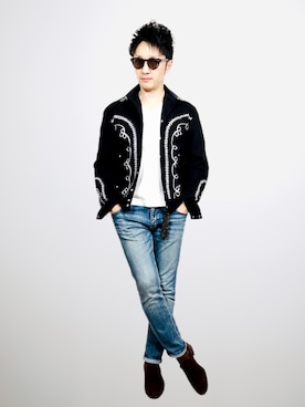 「FERRANTE（フェランテ）のアイテム」を使った、Hamakeiさん（メンズ・167cm）の春コーディネート