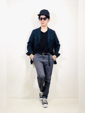 「Cisei（シセイ）のアイテム」を使った、Hamakeiさん（メンズ・167cm）の秋コーディネート