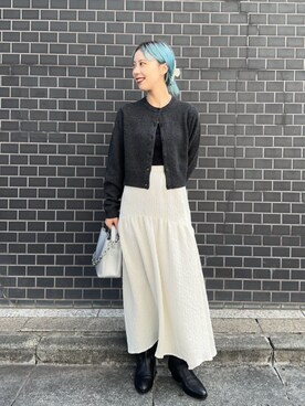 「Soierie（ソワリー）のアイテム（ネックレス）」を使った、小森（komori）さん（レディース・160cm）の秋コーディネート