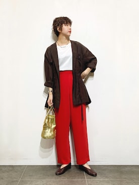 「URBAN RESEARCH（アーバンリサーチ）のアイテム（その他アウター）」を使った、おしみさん（レディース・159cm）の夏コーディネート