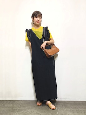 「WANDERUNG（ワンデルング）のアイテム」を使った、おしみさん（レディース・159cm）の夏コーディネート