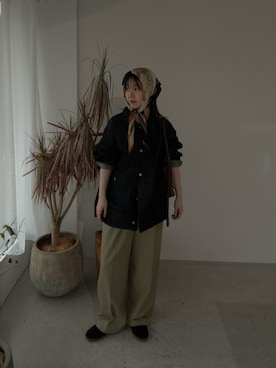 「アイテム（デニムジャケット）」を使った、mocaさん（レディース・160cm・20代）の秋コーディネート