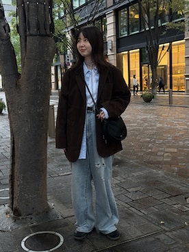 「アイテム（その他アウター）」を使った、mocaさん（レディース・160cm・20代）の秋コーディネート