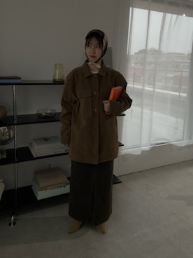 「アイテム（その他アウター）」を使った、mocaさん（レディース・160cm・20代）の秋コーディネート