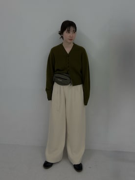 「アイテム（ボディバッグ/ウエストポーチ）」を使った、mocaさん（レディース・160cm）の冬コーディネート