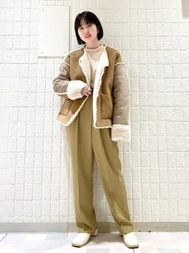 「Coming soon…」｜「アイテム（その他アウター）」を使った、mocaさん（レディース・160cm）の冬コーディネート
