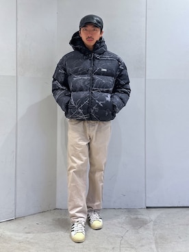 「XLARGE（エクストララージ）のアイテム（ダウンジャケット/コート）」を使った、下山　大成さん（メンズ・168cm）の冬コーディネート