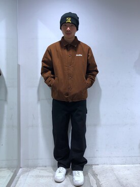 「茶割」｜「アイテム（ジャケット/アウター）」を使った、下山　大成さん（メンズ・168cm）の冬コーディネート