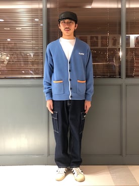 「XLARGE（エクストララージ）のアイテム（ハンチング/ベレー帽）」を使った、下山　大成さん（メンズ・168cm）の冬コーディネート
