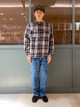「XLARGE（エクストララージ）のアイテム（ハンチング/ベレー帽）」を使った、下山　大成さん（メンズ・168cm）の秋コーディネート