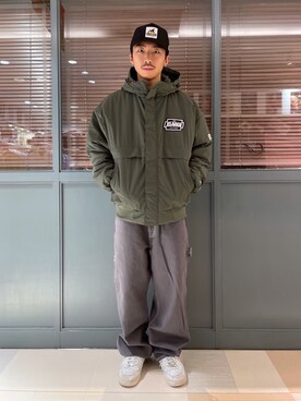 「XLARGE（エクストララージ）のアイテム（ナイロンジャケット）」を使った、下山　大成さん（メンズ・168cm）の秋コーディネート