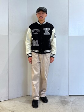 「XLARGE（エクストララージ）のアイテム（スタジャン）」を使った、下山　大成さん（メンズ・168cm）の秋コーディネート