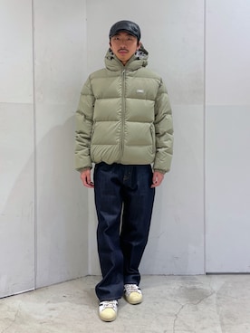 「XLARGE（エクストララージ）のアイテム（ダウンジャケット/コート）」を使った、下山　大成さん（メンズ・168cm）の冬コーディネート