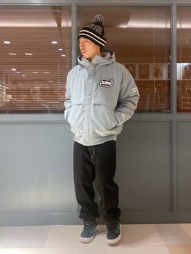 「XLARGE（エクストララージ）のアイテム（ナイロンジャケット）」を使った、下山　大成さん（メンズ・168cm）の秋コーディネート