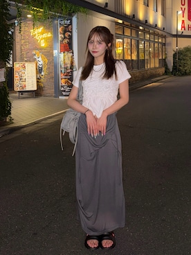 「FLAREUP（フレアアップ）のアイテム」を使った、SAORIさん（レディース・164cm）の夏コーディネート
