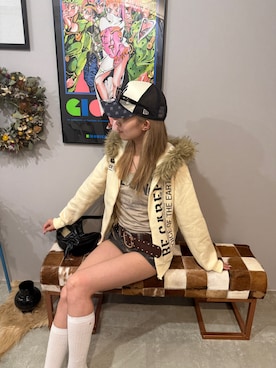 「アイテム（キャミソール、ベージュ系）」を使った、SAORIさん（レディース・163cm）の秋コーディネート