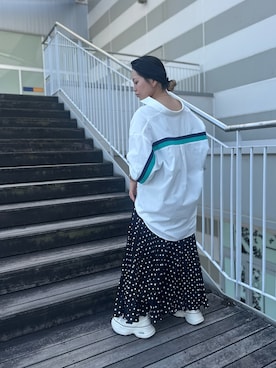 「Q（キュー）のアイテム」を使った、AYANEさん（レディース・154cm）の春コーディネート