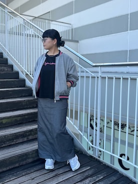 「Q（キュー）のアイテム」を使った、AYANEさん（レディース・155cm）の秋コーディネート