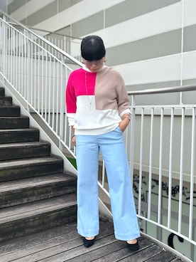 「Q（キュー）のアイテム」を使った、AYANEさん（レディース・154cm）の冬コーディネート