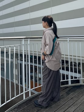 「Q（キュー）のアイテム（パンツ）」を使った、AYANEさん（レディース・155cm）の秋コーディネート