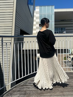 「Q（キュー）のアイテム」を使った、AYANEさん（レディース・154cm）の春コーディネート