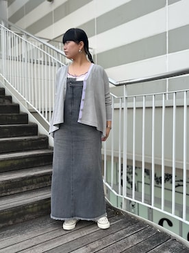 「Q（キュー）のアイテム」を使った、AYANEさん（レディース・154cm）の冬コーディネート