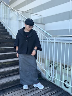 「Q（キュー）のアイテム」を使った、AYANEさん（レディース・155cm）の秋コーディネート