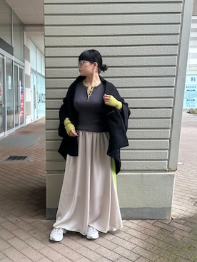 「Q（キュー）のアイテム」を使った、AYANEさん（レディース・155cm）の秋コーディネート
