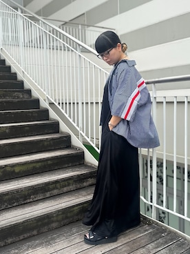 「Q（キュー）のアイテム」を使った、AYANEさん（レディース・155cm）の夏コーディネート