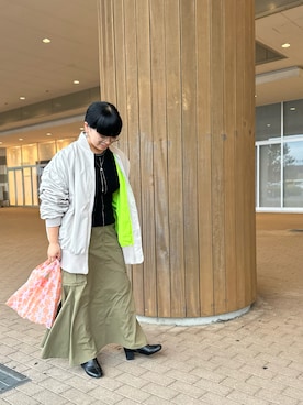 「アイテム（エコバッグ/サブバッグ）」を使った、4ynさん（レディース・154cm）の秋コーディネート