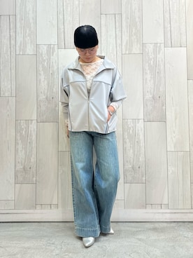 「Q（キュー）のアイテム」を使った、AYANEさん（レディース・154cm）の冬コーディネート