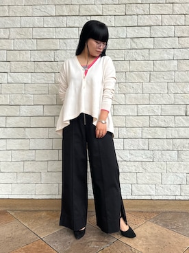 「Q（キュー）のアイテム」を使った、AYANEさん（レディース・154cm）の冬コーディネート