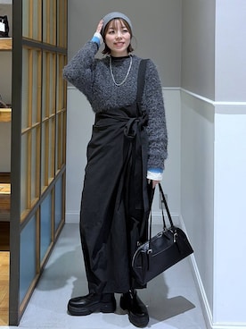 「アイテム（つなぎ/オールインワン）」を使った、いつきさん（レディース・168cm・20代）の冬コーディネート