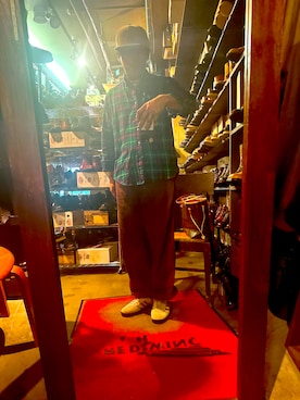 「アイテム（キャップ）」を使った、aromaairiさん（メンズ・184cm）の秋コーディネート