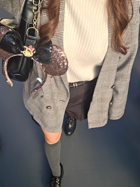 「Honeys（ハニーズ）のアイテム」を使った、koaさん（レディース・155cm）の秋コーディネート