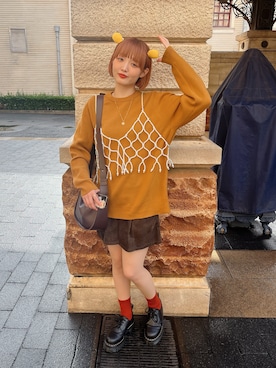 「apres jour mignon（アプレジュールミニョン）のアイテム」を使った、pmpmorangeさん（骨格ストレート・レディース・159cm）の冬コーディネート