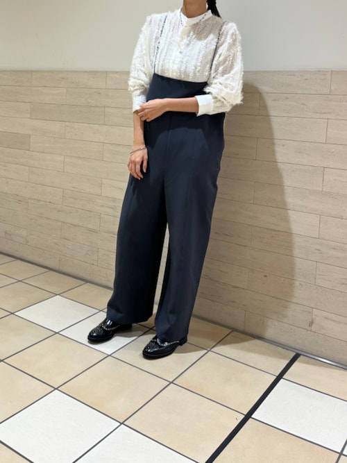 ポリエステルダブルクロス ナローサロペットを使った人気ファッション 